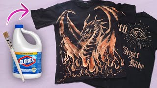 Painting My Clothes using ONLY BLEACH that is so coool [upl. by Ennirac]