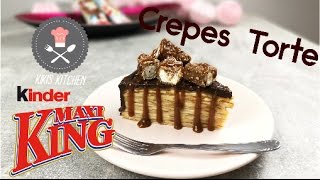 Maxi King Crepes Torte  Crepestorte  MAXI KING Torte  Crepes Basisteig  Kikis Kitchen [upl. by Llehcal]