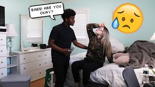 PASS OUT PRANK ON BOYFRIEND cute reaction [upl. by Home27]