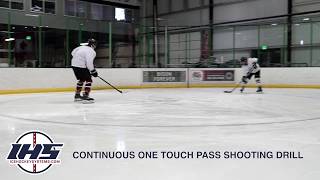 Shooting Hockey Drill  Continuous One Touch Pass [upl. by Gottuard246]