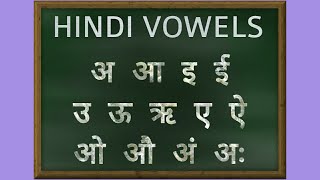 Hindi Vowels Pronunciation  Learn Hindi Alphabets [upl. by Er]