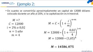 Matematica Financiera Semana 3 Interés Compuesto [upl. by Radnaxela]