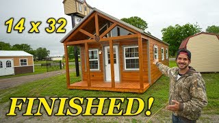 FINISHED Cabin  Shed To House  LoneStar Sheds [upl. by Ylrebmit727]