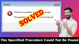 SOLVED Error The Specified Procedure Could Not Be Found [upl. by Olatha470]