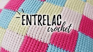 Crochet ENTRELAC paso a paso  Review Lanero Natura Bamboo  Ahuyama Crochet [upl. by Neeven]