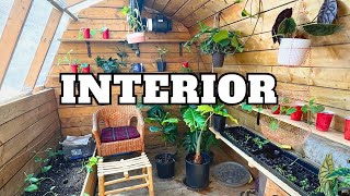 Turning a Shed into a Greenhouse Part 2 Interior design [upl. by Gnet]