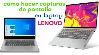 como hacer una captura de pantalla en laptop LENOVO 2021 FÁCIL [upl. by Crispin]