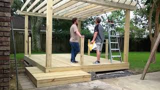 Deck  Pergola Build  Timelapse amp Tour  Summer 2020 [upl. by Socem]