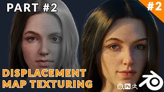 Blender Skin Texturing And Hair Grooming  Displacement Map Texturing Part 02 [upl. by Treve]