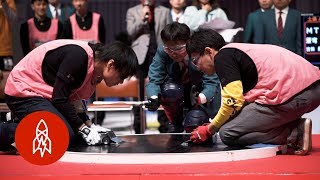 The Freakishly Fast World of Robot Sumo [upl. by Latsyrhc]