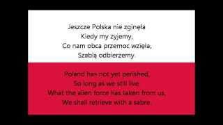 HYMN POLSKI  NATIONAL ANTHEM OF POLAND lyrics [upl. by Thayer]