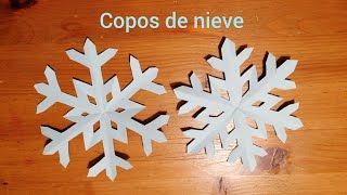 Copos de nieve de papel paso a paso [upl. by Ayortal510]