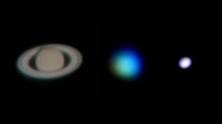 Live Footage Of Saturn Uranus amp Neptune Through My Telescope [upl. by Chiquita304]