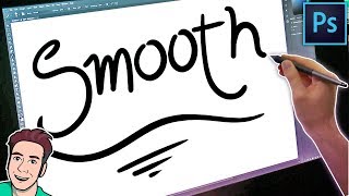 How to Create Smooth Lines in Photoshop  Brush Smoothing [upl. by Andaira]