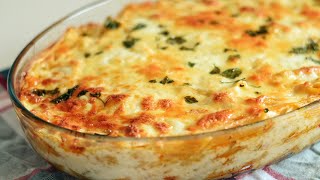 White Sauce Pasta And Chicken Bake  Creamy Bechamel Sauce [upl. by Boris457]