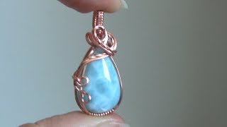 Basic Cabochon Wrap Wire Wrapped Pendant Beginner [upl. by Seaden643]