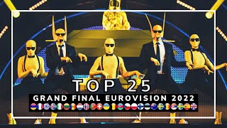 TOP 25  GRAND FINAL  EUROVISION SONG CONTEST 2022  ESC 2022 [upl. by Yawnoc]