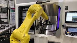 Fanuc Robot Operates DMG MORI NLX2500  CNC Machining Automation [upl. by Berenice]