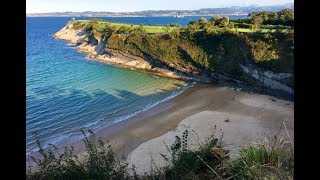 Spain Santander walking tour city beach food Centro Botin GoPro HD [upl. by Frentz]