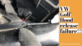 VW hood opening procedure when the hood release fails [upl. by Nicolau]