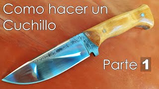 Como hacer un cuchillo Parte 1 quotHerramientas  Diseño  Aceroquot [upl. by Xavler677]