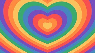 🌈 Rainbow Growing 💗 Hearts Tunnel Zoom Ripple Pulse Motion Graphics Background Video TikTok Trend [upl. by Celka205]