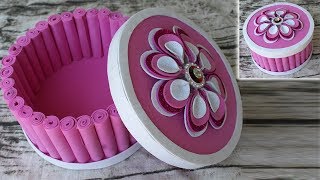 How to make jewellery box at home ✂ Jewellery box banane ka tarika [upl. by Aenert]