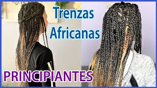 TRENZAS AFRICANAS CON EXTENSIONES  Principiantes [upl. by Goulden]