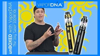 unBOXED with VaporDNA  The iJoy Saber 100W Starter Vape Mod Kit [upl. by Esilehs]