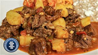 Carne Guisada con papas  Mexican Beef Stew  Mexican Food [upl. by Burnight546]