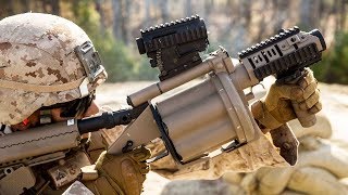 US Marines Training With The M32A1 Milkor MGL 40mm  M203 M79 amp Shotguns [upl. by Nisotawulo]