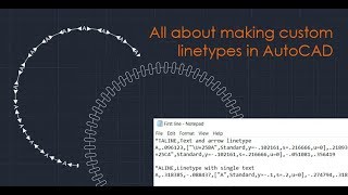 How to make custom linetypes in AutoCAD  Part 1 of 2 [upl. by Aslehc]