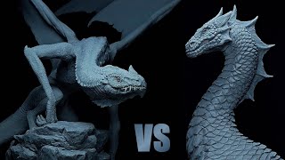 Sculpting Legendary Dragons from Germanic Mythology  Lindwurm VS Gluhschwanz [upl. by Atikaj826]