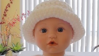 Crochet Quick Baby Hat with Brim [upl. by Fabian]