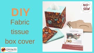 How to make fabric boxes fabric tissue box cover diy [upl. by Trovillion]