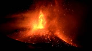 Etna volcano New SE crater paroxysm 16 1617 Nov 2013 lava fountains [upl. by Fitzgerald]