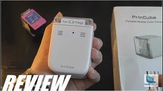 REVIEW PrinCube  The Worlds Smallest Mobile Color Printer  Print on Anything [upl. by Sana]