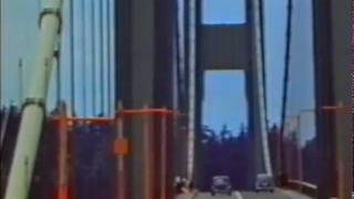 Colour footage of the Tacoma Narrows bridge [upl. by Hsiwhem]