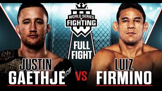 Full Fight  Justin Gaethje vs Luiz Firmino Lightweight Title Bout  WSOF 34 2016 [upl. by Romina]