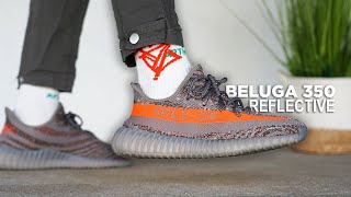 Adidas YEEZY 350 V2 BELUGA REFLECTIVE Review amp On Feet [upl. by Akaya]