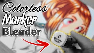 How to Use COLORLESS Marker Blender  COPIC OHUHU TOUCH FIVE Drawing  Uraraka Ochako [upl. by Almund]