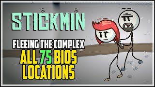 Henry Stickmin Fleeing the Complex All Bios Locations Roll Call Achievement [upl. by Colver]