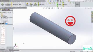 Solidworks Tutorial  Cilindro  Cylinder [upl. by Savitt683]