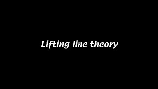 Lifting line theory Aerodynamics 16 [upl. by Eilyk]