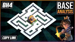 The ULTIMATE BH4 TROPHYdefense Base 2021 Builder Hall 4 Trophy Base Design with Copy Link  COC [upl. by Nosreme]