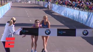 Marathoner heroically finishes Dallas Marathon with help of fellow runner  ESPN [upl. by Laurita44]