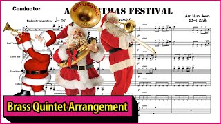 A Christmas Festival Brass Quintet Arrangement [upl. by Appilihp]