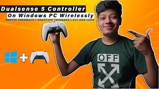 How to Use PS5 Dualsense Controller On Windows PC  Adaptive Triggers amp Haptic Feedback Wirelessly [upl. by Johppa]