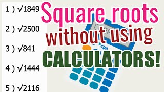 Square Roots Without Using CALCULATORS [upl. by Aylward]