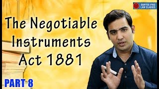 The Negotiable Instruments Act 1881  Cheque Dishonour Provision Part 8  Advocate Sanyog Vyas [upl. by Carleen]